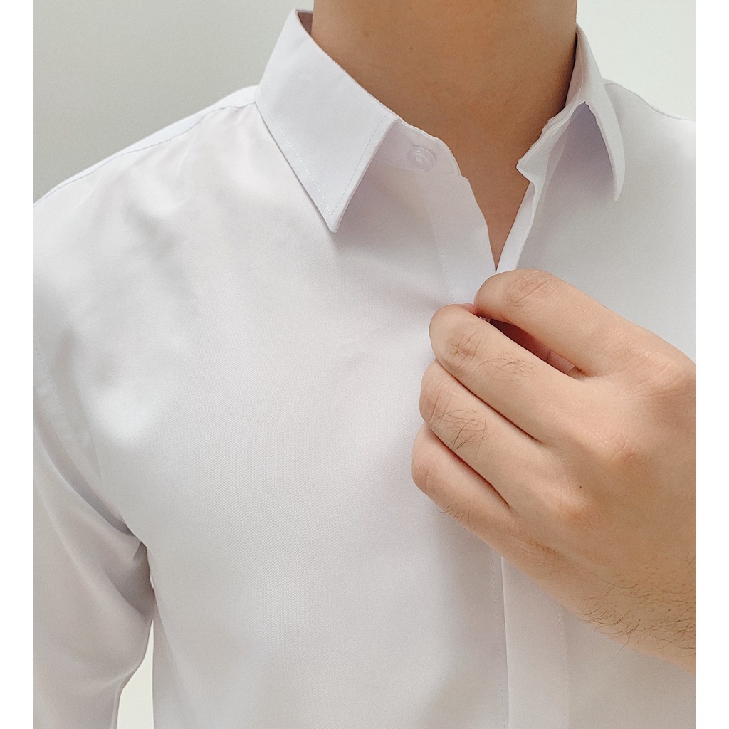 Áo sơ mi nam dài tay unisex sơ mi form rộng vải lụa thái ,rẻ
