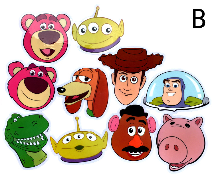 Bộ 10 Miếng Dán TS4 Forky Bằng PVC Chống Nước Hình Anime Trang Trí Xe Hơi / Laptop / Ván Trượt / Vali DIY