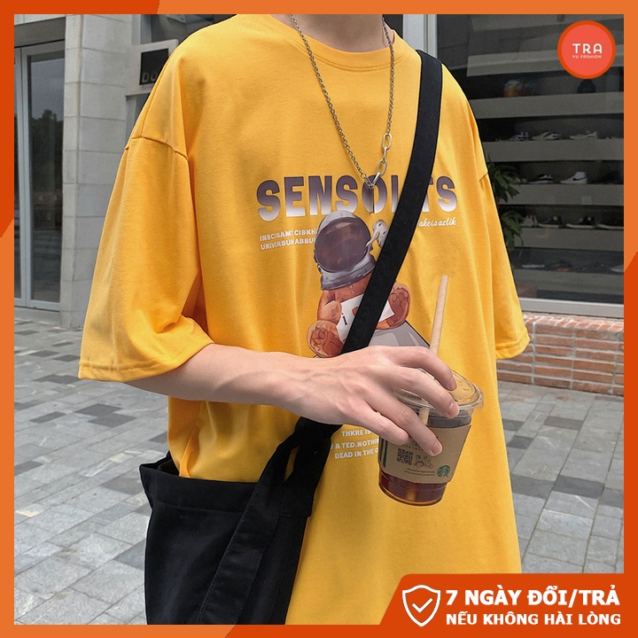 Áo thun form rộng tay lỡ, áo phông rộng dáng unisex chất thun 4 chiều in SENSOLITS lạ mắt NTL110 | BigBuy360 - bigbuy360.vn