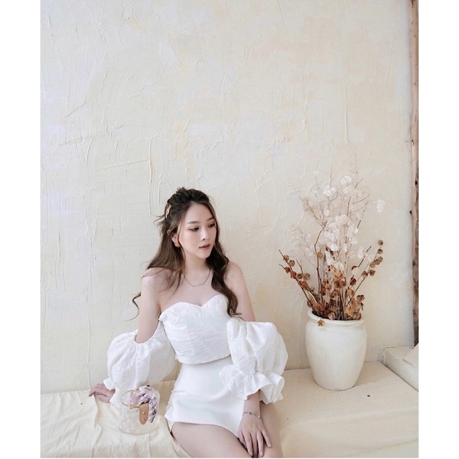 Áo trễ vai tay bồng chỉ chun mẫu mới