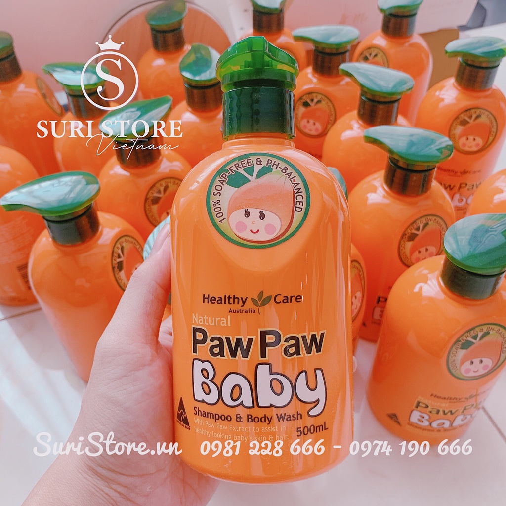 Sữa tắm gội Đu đủ Paw Paw baby healthy care 500ml