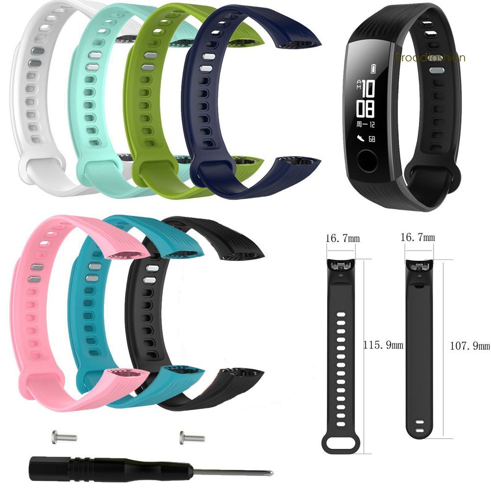 Dây Đeo Silicon Thay Thế Cho Đồng Hồ Thông Minh Huawei Honor Band 3