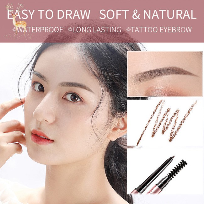 (Hàng Mới Về) Bút Chì Vẽ Lông Mày Hai Đầu Xoay Tự Động Kháng Nước Lâu Trôi | BigBuy360 - bigbuy360.vn