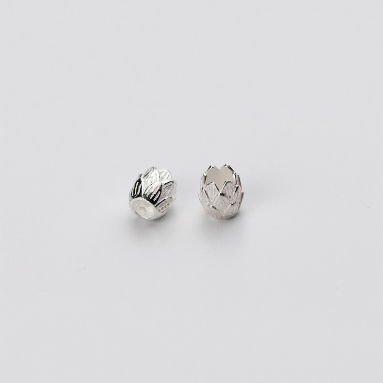 Charm bạc thái nối hai đầu hình búp sen - Charm Bạc 925 - Mã CA031