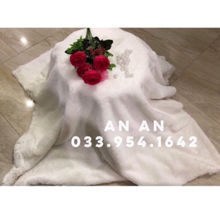 Thảm lông Trắng Trải Tủ Điện Thoại - Siêu mịn