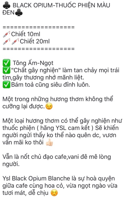 [Mẫu thử] Nước hoa nữ Black Opium | Thế Giới Skin Care