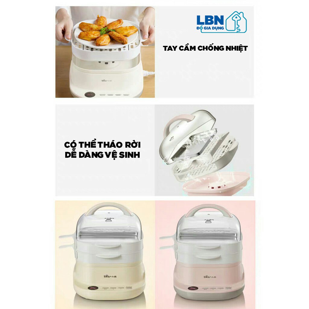 [CÓ SẴN] MÁY LÀM BÁNH CUỐN BÁNH PHỞ CUỐN MÁY HẤP LUỘC MINI ĐA CHỨC NĂNG BEAR CFJ-A30G1