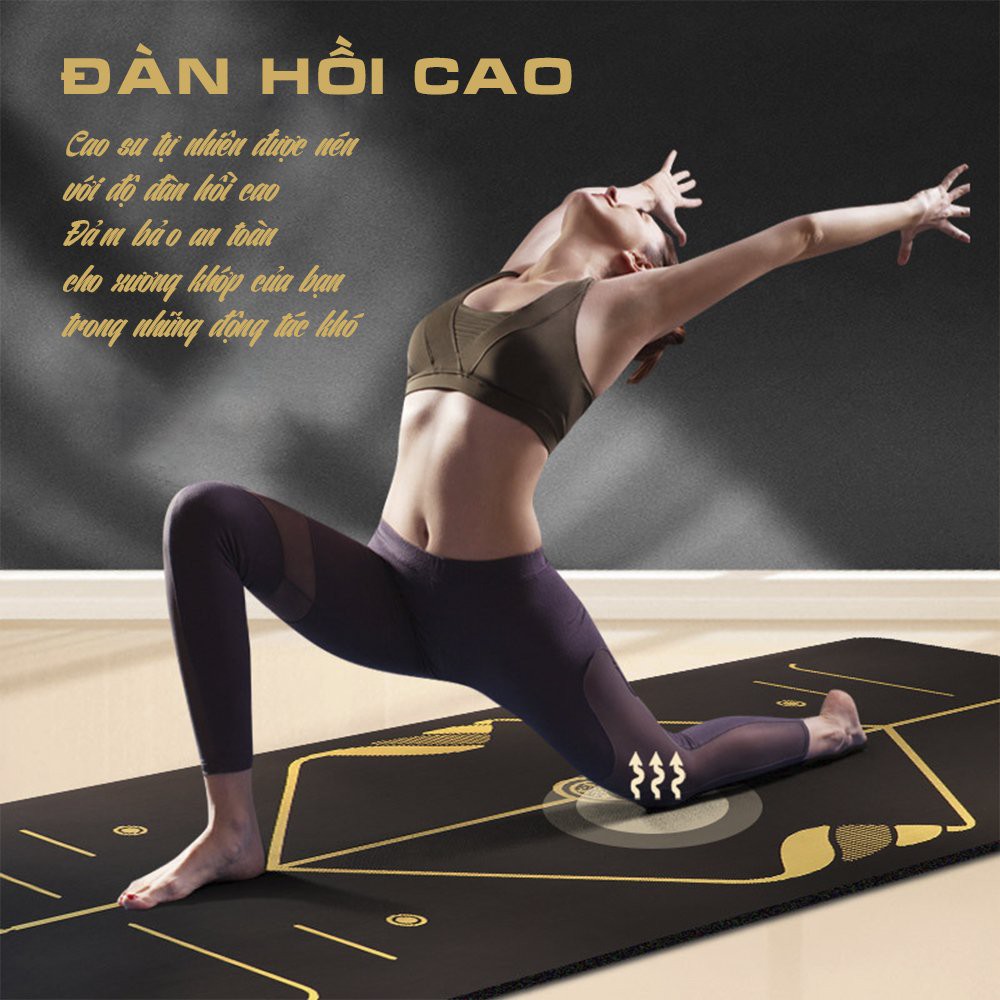 Thảm Tập Yoga Định Tuyến Da PU Cao Cấp, Thảm yoga chống trượt sang trọng chính hãng TOPBODY