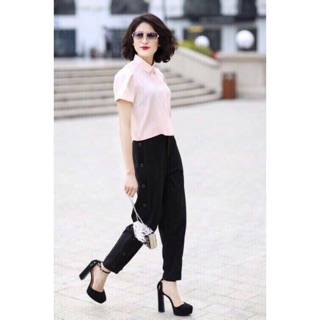 Áo sơ mi Emma cổ đức dáng basic