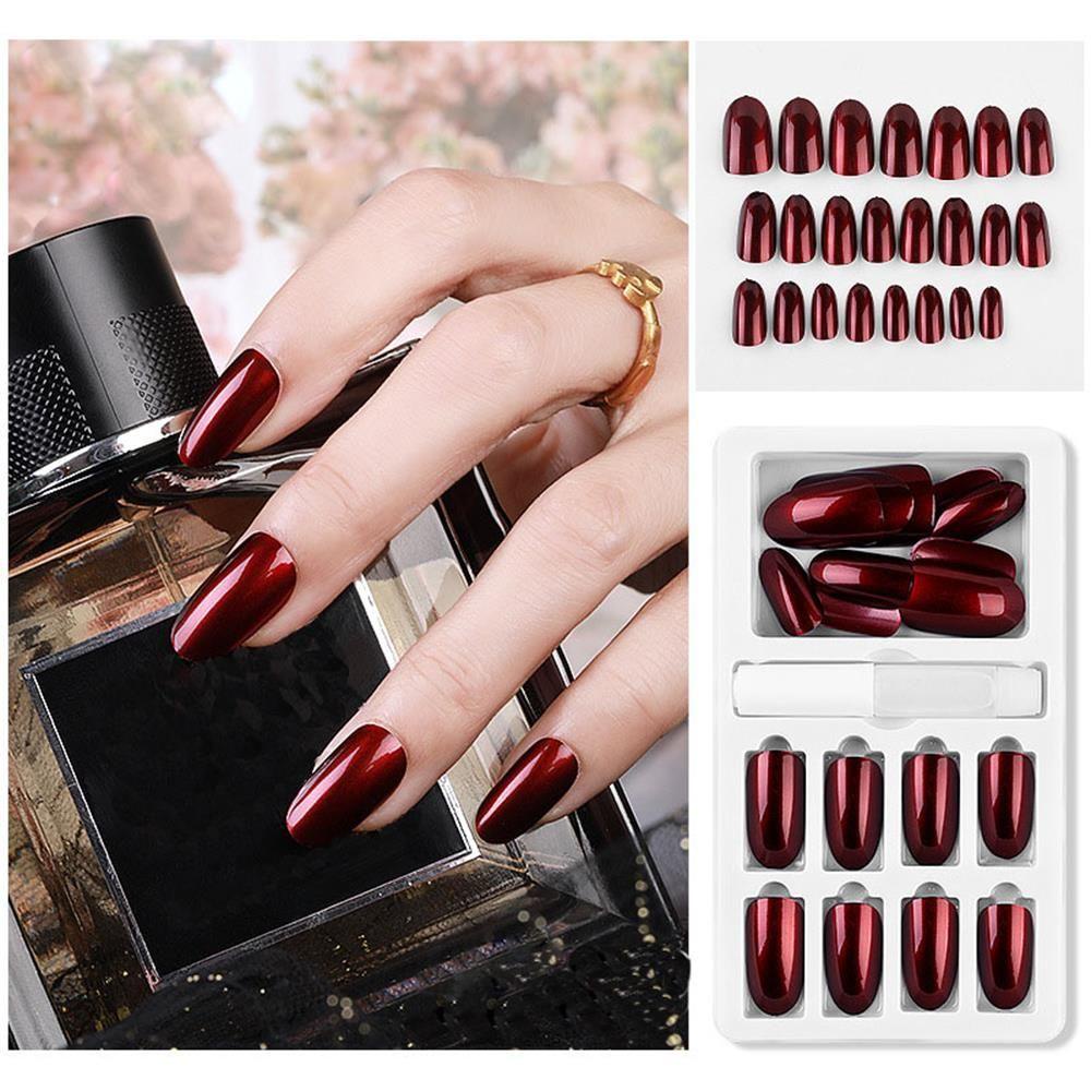 Set 24 Móng Tay Giả Bằng Acrylic Có Thể Tháo Rời