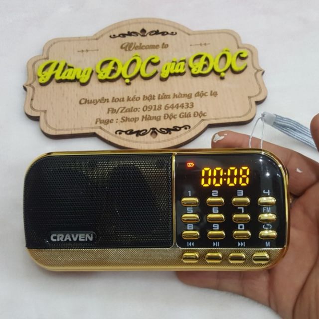 Máy nghe nhạc Caraven CR 836 pin trâu âm thanh hifi