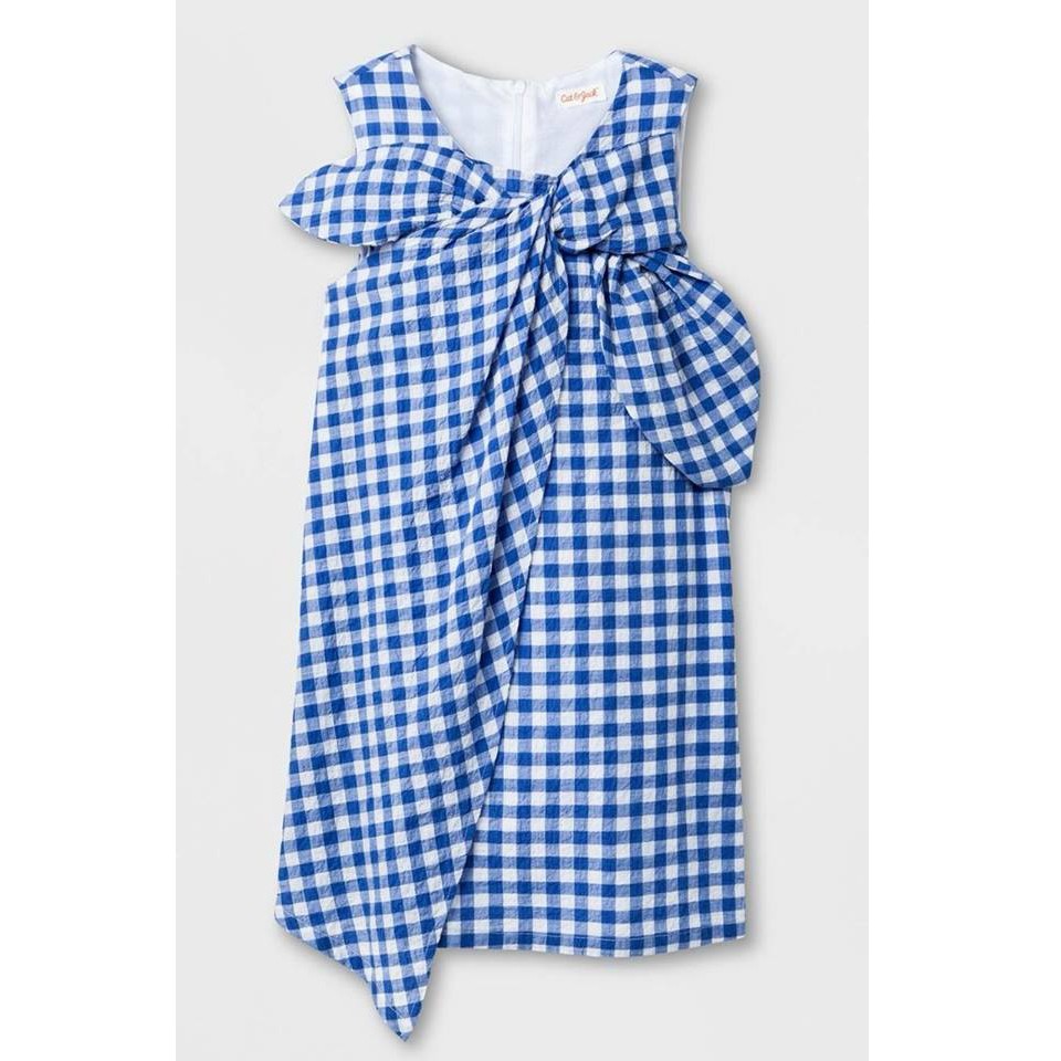 Đầm caro nơ Cat&Jack cho bé gái 4-14T D137