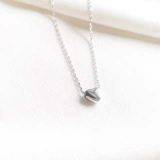 Dây chuyền bạc nữ hình trái tim trơn CHIHIRO