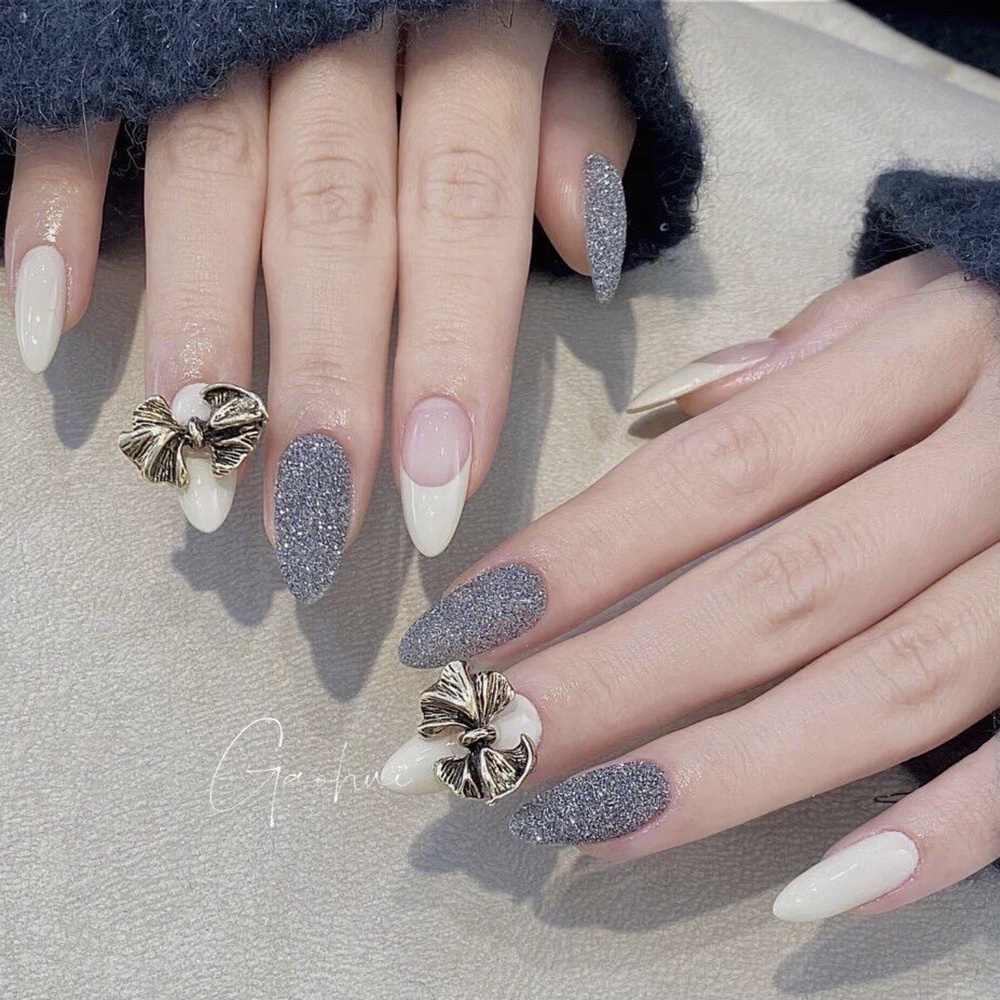 [Hàng mới về] Bộ 100 nơ trang trí móng 3d nghệ thuật phong cách Nhật Bản tiện lợi