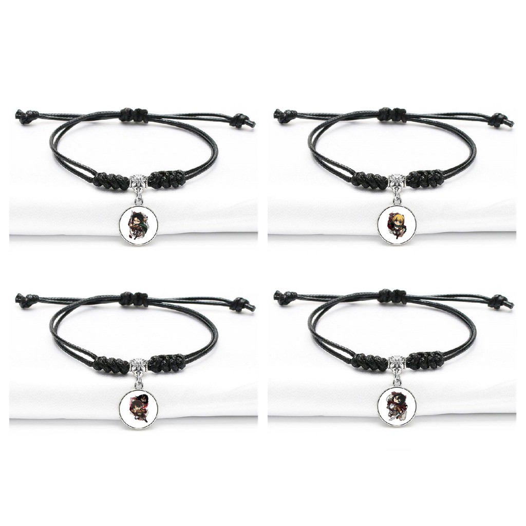 (30) Vòng tay in hình ATTACK ON TITAN Đại Chiến Titan M1 anime chibi trang sức quà tặng