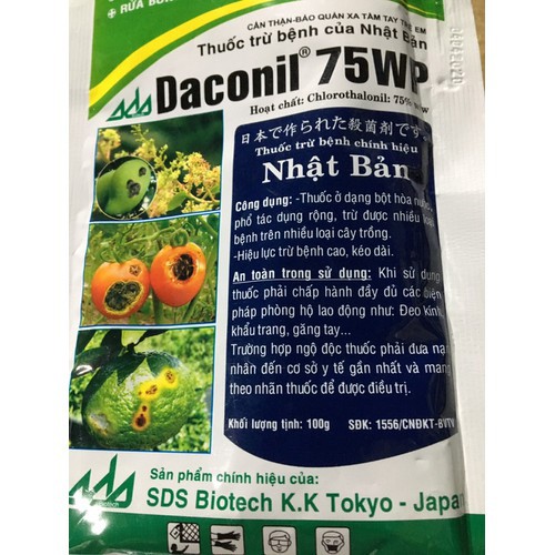 Sản phẩm trừ nấm cây trồng Daconil - DACONIL75WP 100G