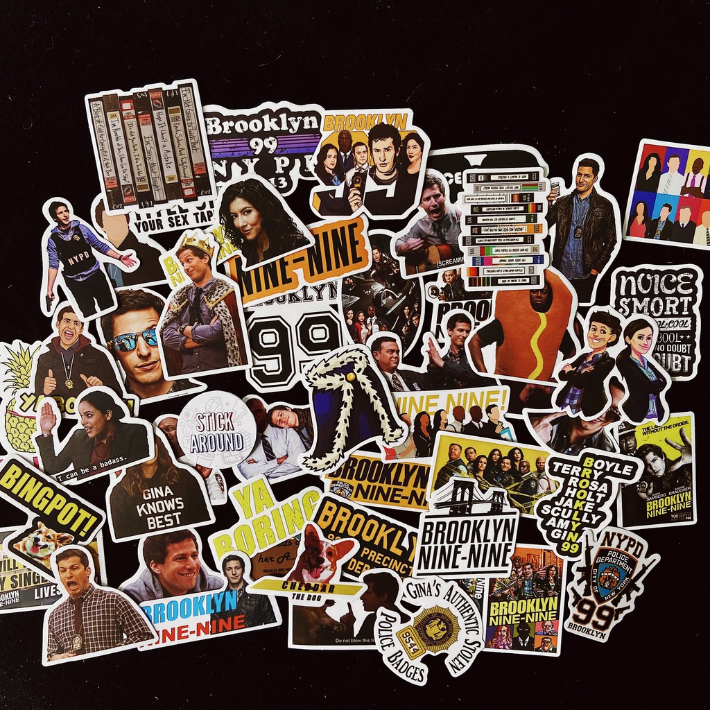 50 sticker Brooklyn Nine Nine US drama hình dán decal chống nước stickaroundvn