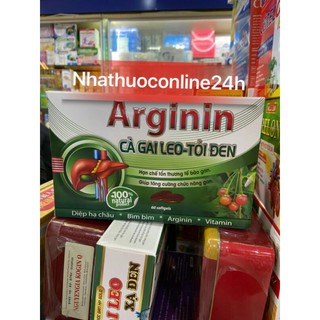 Viên bổ gan Arginin Cà gai leo tỏi đen (hộp 60 viên)