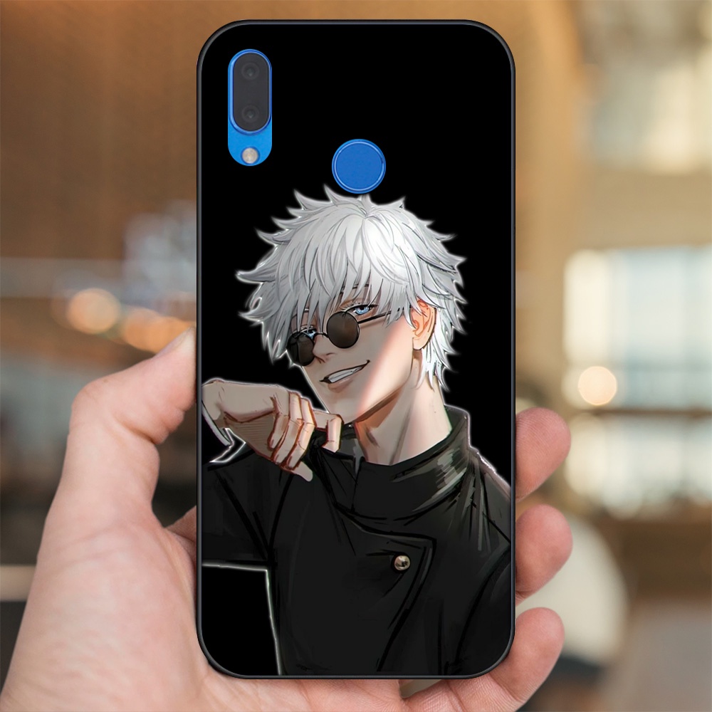 Ốp lưng Huawei Nova 3, Nova 3i, Nova 3e, P20 Lite viền đen in hình Satoru Jujutsu Kaisen