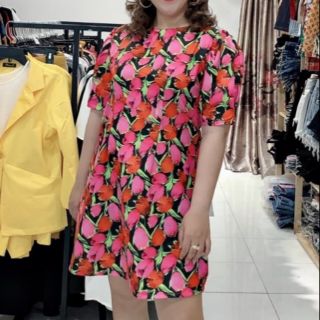 Đầm hoa big size đầm hoa tulip từ 55kg - 85kg
