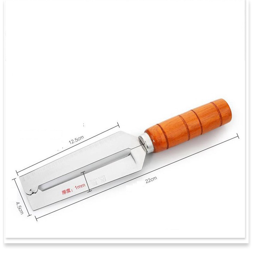 Dao bào cán gỗ XẢ TỒN Dao bào lưỡi sắt không gỉ tay cầm cán gỗ Đồ dùng nhà bếp tiện ích 9622