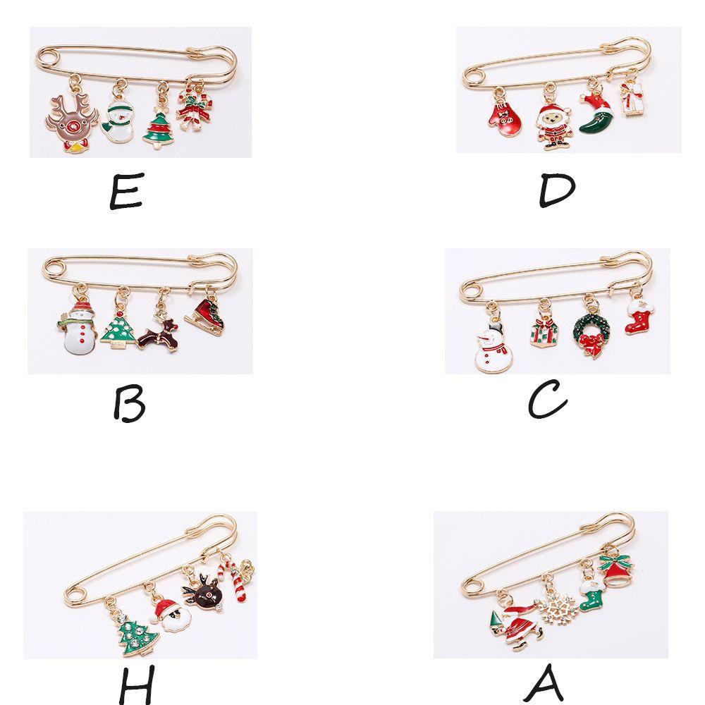 GOGOUP Mặt Dây Chuyền Hình Ông Già Noel Thời Trang​ Trâm Cài Áo Chủ Đề Giáng Sinh Dễ Thương