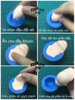 [R12] Khuôn Silicone Mặt Chibi