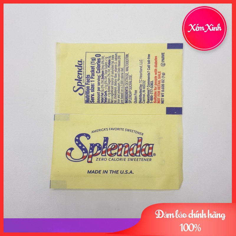 COMBO 100 GÓI ĐƯỜNG ĂN KIÊNG SPLENDA