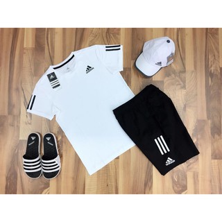 Bộ thể thao adidas trắng