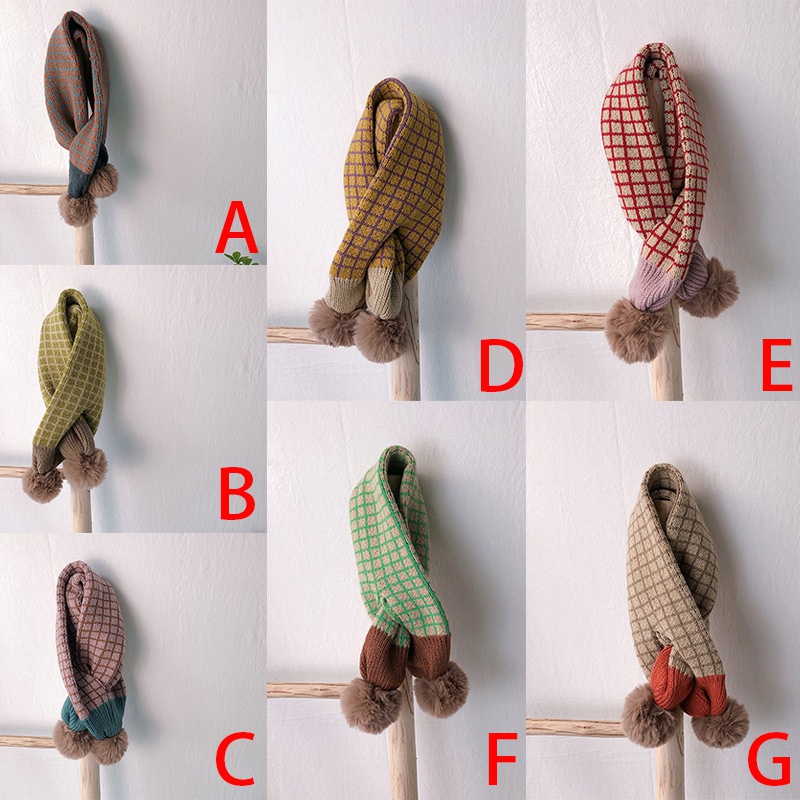 Khăn choàng cổ 75cm mềm mại giữ ấm cho bé gái