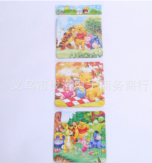 Tranh ghép . xếp hình 16 mảnh giấy bìa