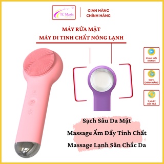 Máy rửa mặt làm sạch da massage mặt đẩy tinh chất nóng lạnh nâng cơ trẻ hóa da cầm tay mini dr806 - tcmarts