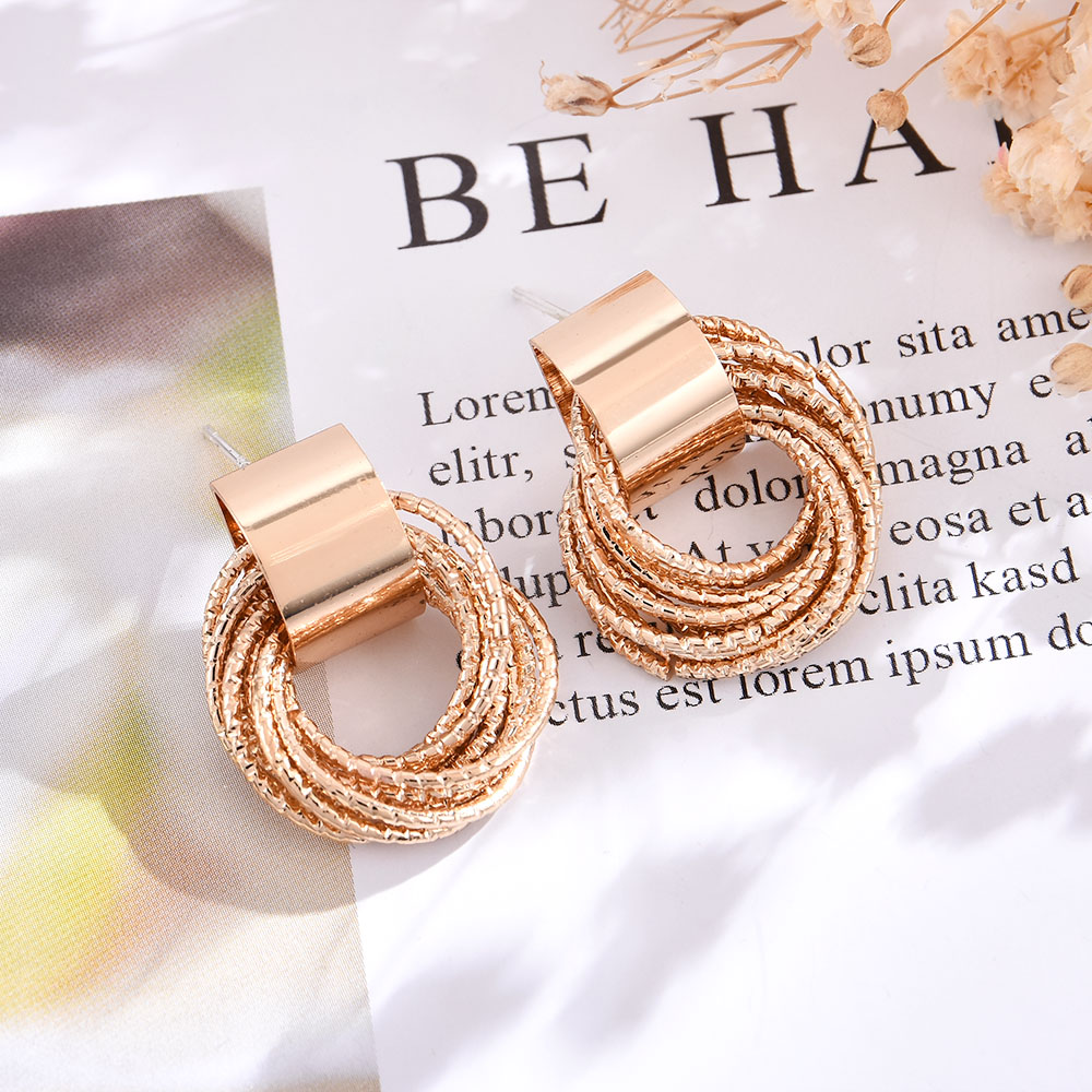 COD Khuyên Tai Nữ Trang Dáng Tròn Phong Cách Retro