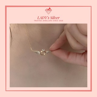 [TẶNG HỘP + KHĂN] Dây chuyền nữ bạc Ý cánh thiên thần - Vòng cổ bạc nữ