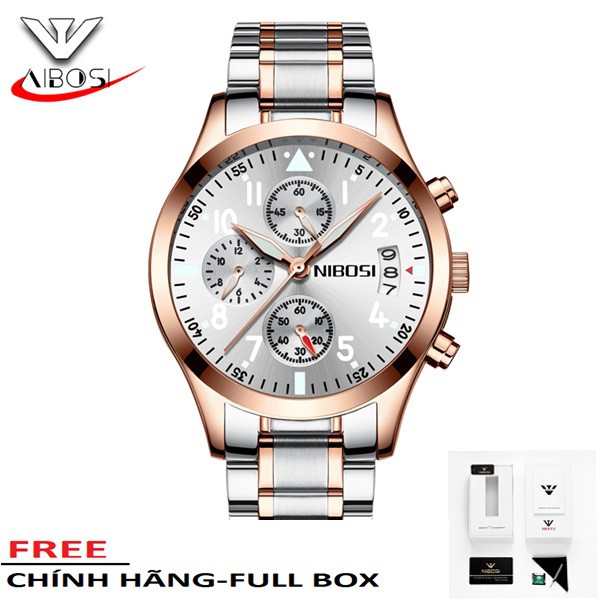 Đồng Hồ Nam NIBOSI 2303 Chính Hãng, Máy Citizent Nhật Bền Bỉ, Kính Tráng Sapphire Chống Xước - Hàng Fullbox