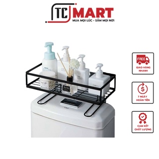 Kệ Để Đồ Sau Toa Lét( toilet) bằng sắt sơn tĩnh điện 1 Tầng không cần khoan tường Siêu Gọn chắc chắn