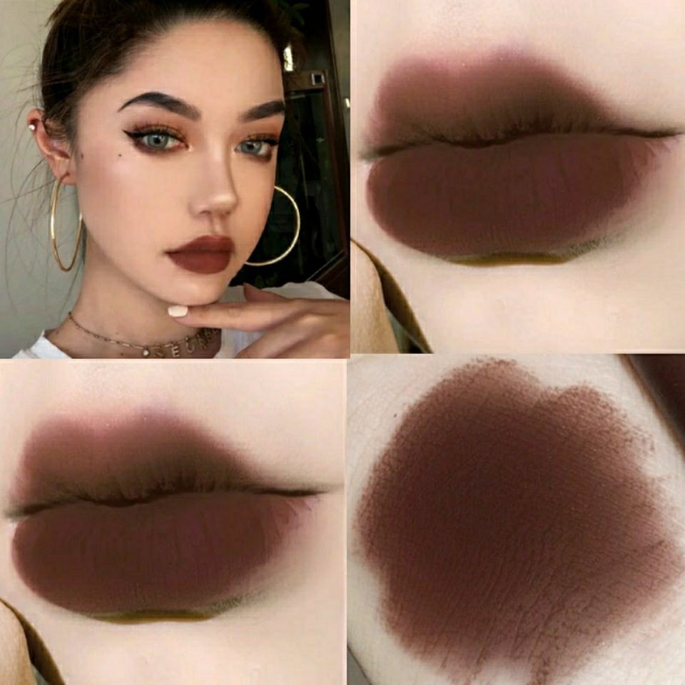 Son kem lì camel/socola/đỏ matte phong cách Âu Mỹ