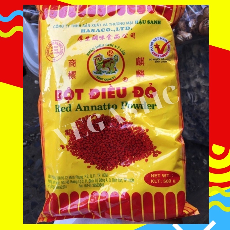 Bột điều đỏ làm bò khô, ướp thịt chia nhỏ từ 100g