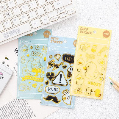 S8 sticker nhũ vàng sticker cute sticker dễ thương nguyên liệu trang trí