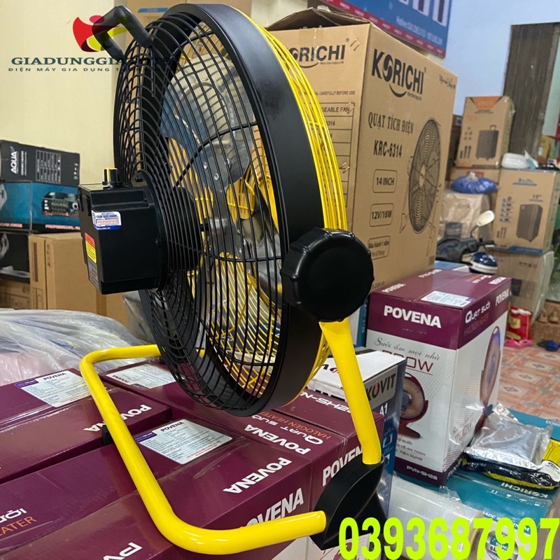 ☘️QUẠT TÍCH ĐIỆN KORICHI-KRC 6314 ĐƯỜNG KÍNH 27cm-CÔNG SUẤT HOẠT ĐỘNG 26 TIẾNG BẢO HÀNH 12 THÁNG