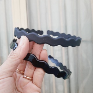 Bờm cài tóc bản dợn đen bóng/đen nhám (bản 1cm)
