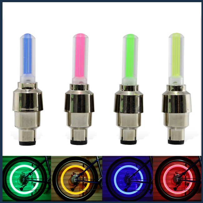 Nắp Van Bánh Xe Có Đèn LED Cảm Biến Chuyển Động Dành Cho Xe Đạp Xe Máy Xe Đạp