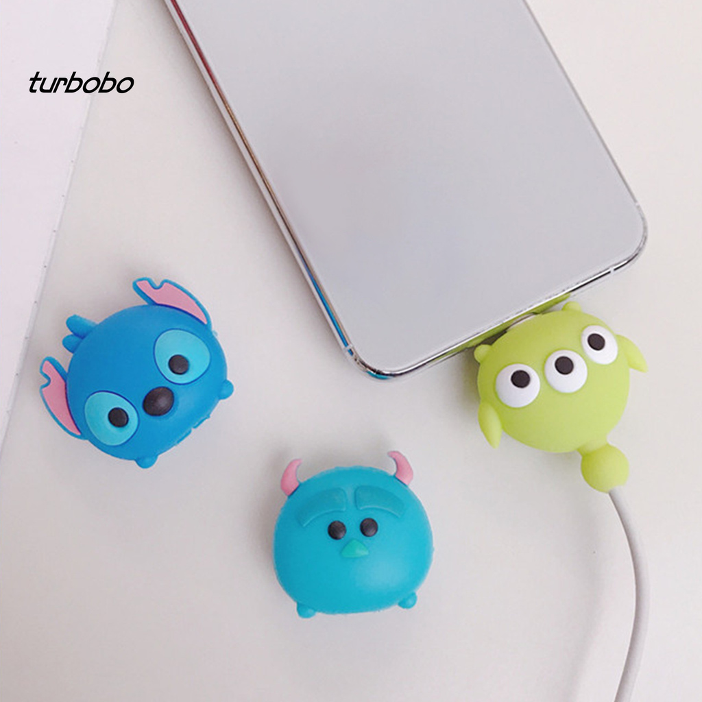 Đầu bảo vệ cáp sạc hình động vật dễ thương chất liệu silicon cho Iphone