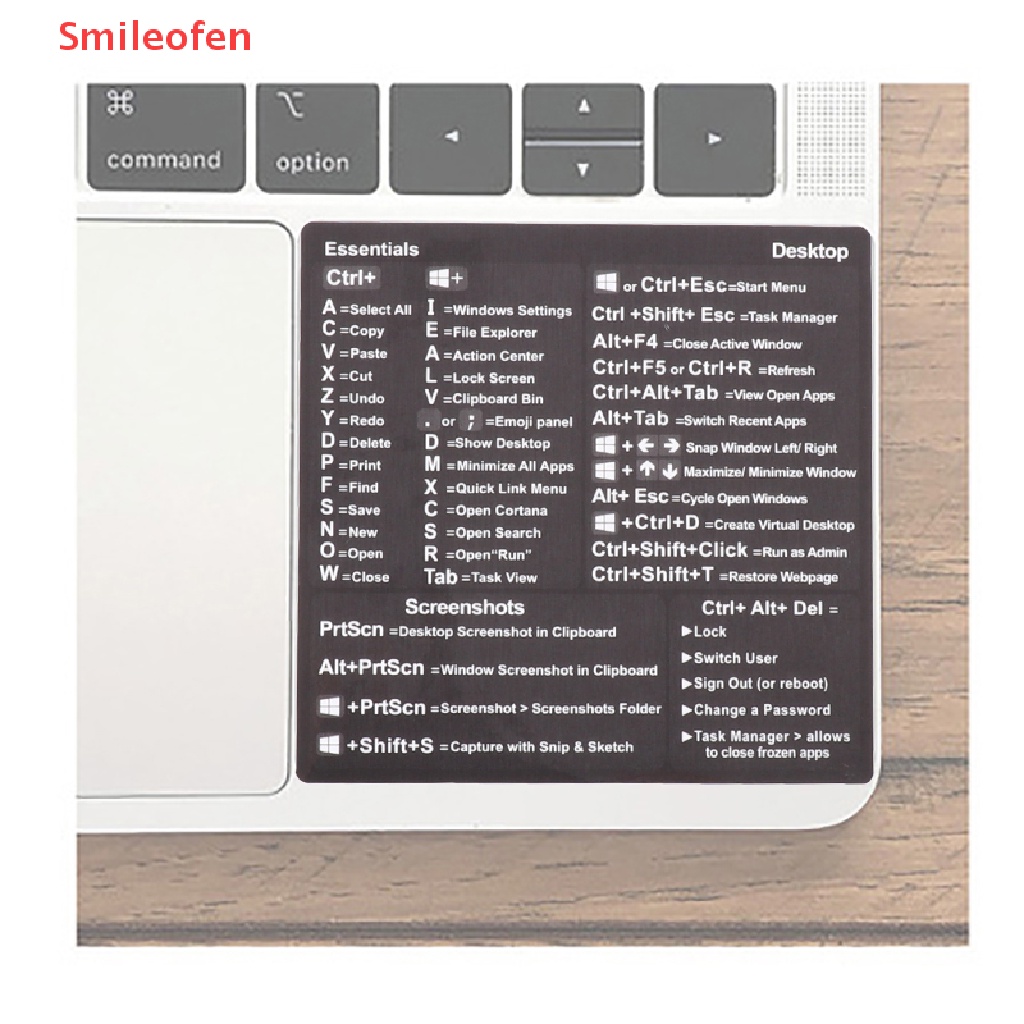 Sticker Dán Bàn Phím Tắt Tự Dính Dành Cho PC Laptop Máy Tính Để Bàn Mới