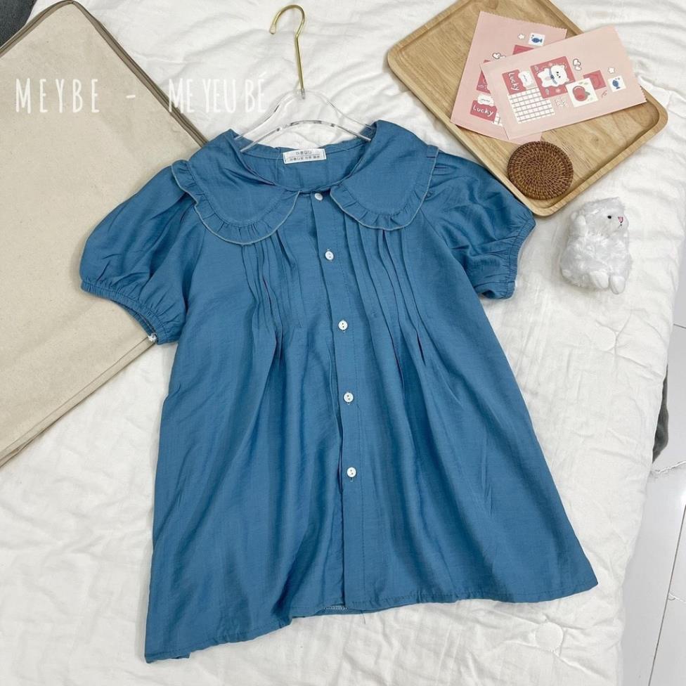 ( về full màu )Áo bầu công sở NH75028 chất đũi mát mịn, kiểu dáng babydoll  thiết kế cổ bẻ bảng màu cực xinh