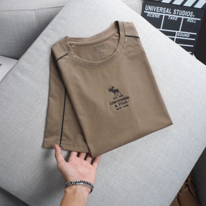 ÁO THUN NAM CỔ TRÒN COTTON THÊU LOGO CÓ SIZE LỚN