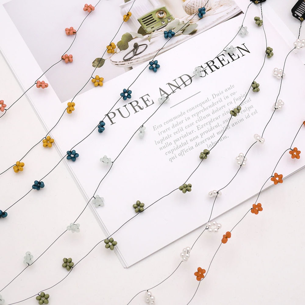 Kẹp tóc dáng dài đính họa tiết hình hoa giản dị cho nữ YOML