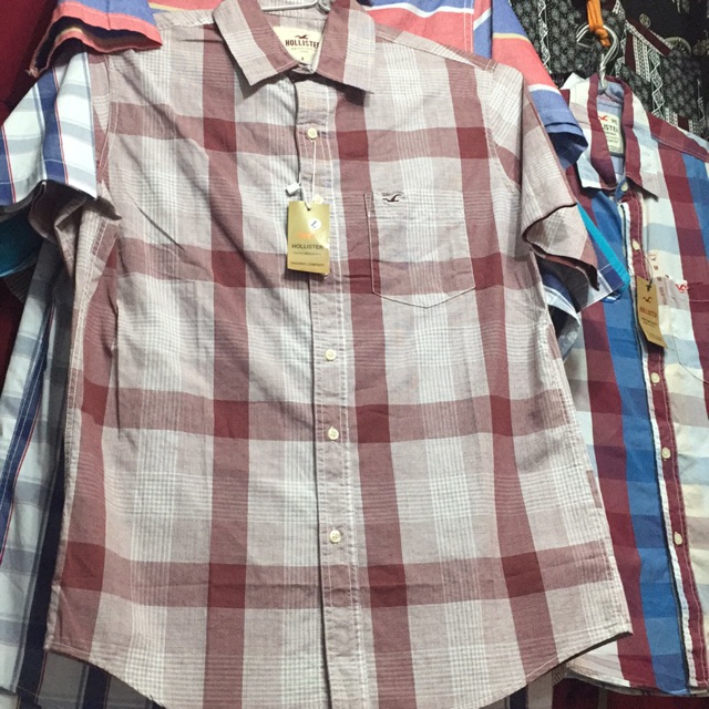 Áo sơ mi tay ngắn nam hàng Hollister
