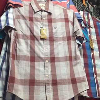 Áo sơ mi tay ngắn nam hàng Hollister