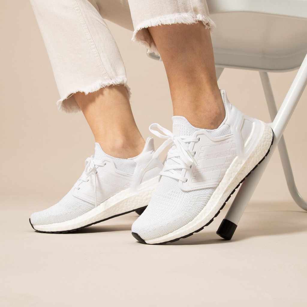 Giày Adidas Auth🔴FREESHIP🔴Adidas Ultraboost 2020 All White Chính Hãng - Giày Chạy Bộ Tốt Nhất Thế Giới